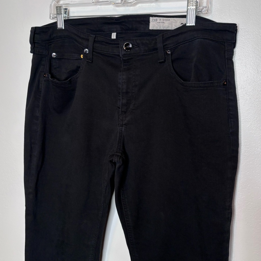 Rag & Bone Women’s Dre Low Rise Boyfriend No Fade Black 5 Pocket Jeans Size 32 - Picture 3 of 11